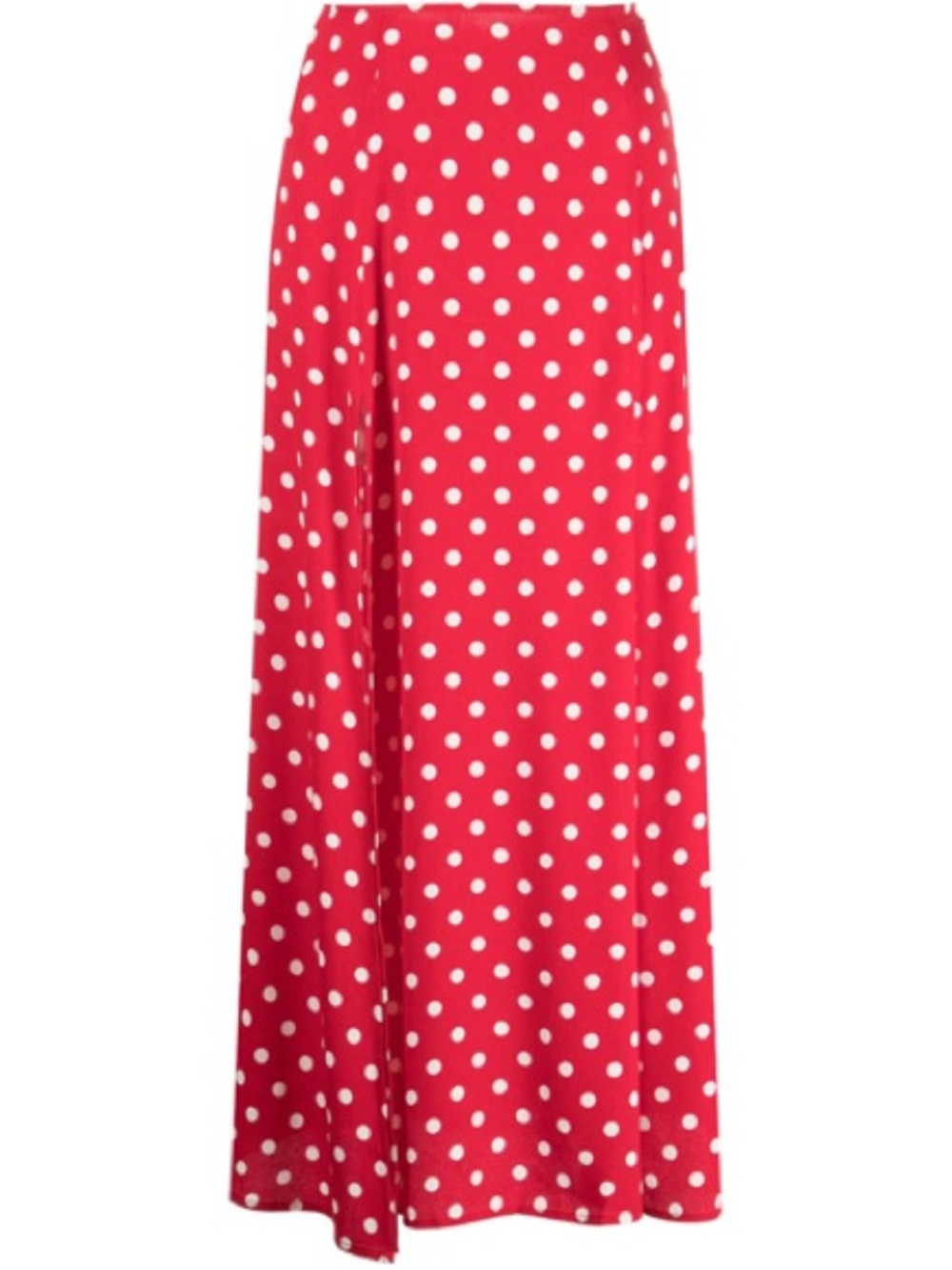 Reformation Red Polka Dot Maxi Skirt